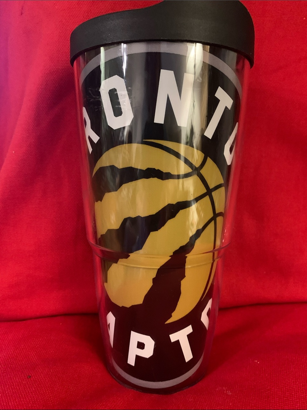 Toronto Raptors tervis  plastic tumbler, 8 inches tall.
